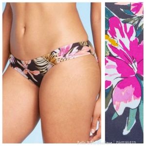 *NWT* Women's Floral Tab Hipster Bikini Bottom